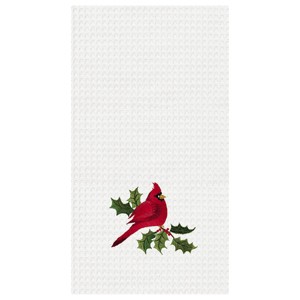 C&F Home Cardinal Waffle Weave Cotton Kitchen Towel - 1 of 3