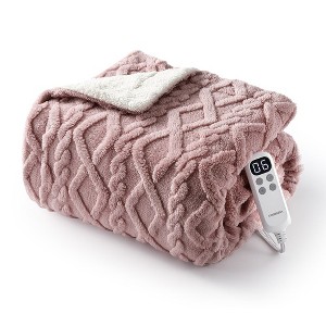 Electric Throw Blanket Heated Blanket, Tufted Heating Blankets with 6 Heating Levels &4 Hours Auto Shutoff, Overheat Protection - 1 of 1