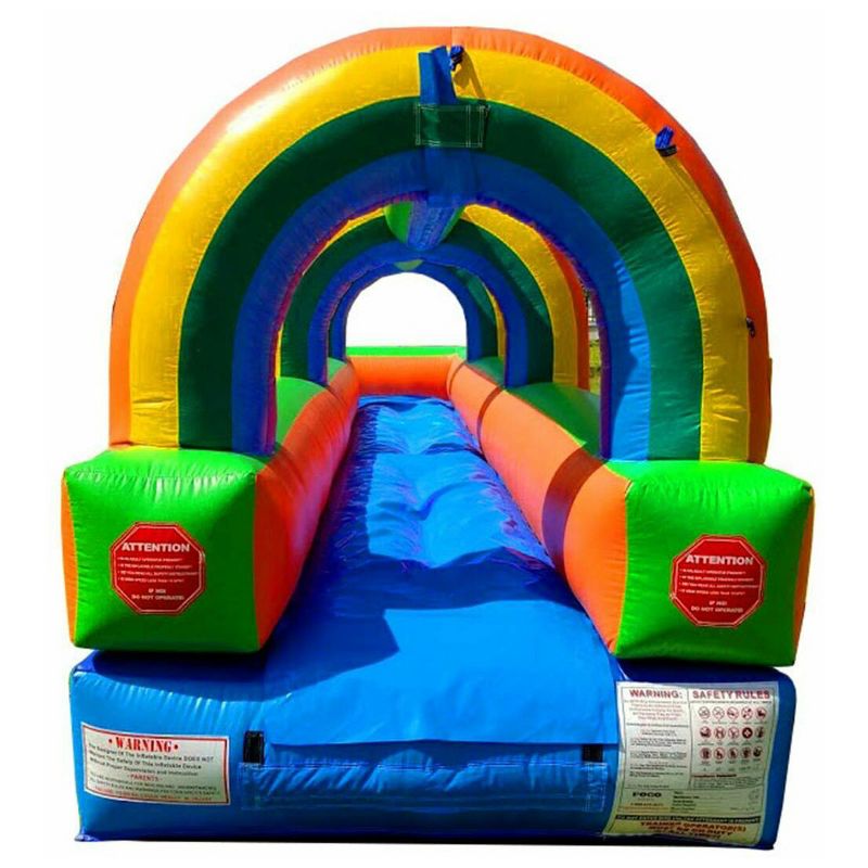 Pogo Bounce House Crossover Inflatable Water Slip and Splash Slide for Kids with Splash Pool, Blower and Stakes - Rainbow - 25'L x 9'W x 6'H, 2 of 4
