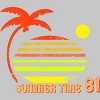 Men's Design By Humans Retro Summer Time Sunset 81 By astrofire T-Shirt - 2 of 2