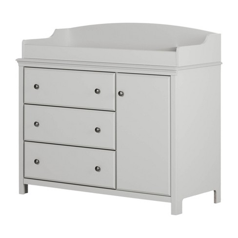 Cotton Candy Changing Table With Station Soft Gray South Shore Target