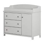Cotton Candy Changing Table with Station - Soft Gray - South Shore