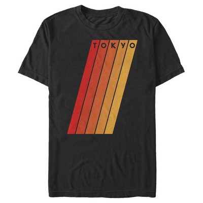 Men's Lost Gods Tokyo Retro Stripes T-shirt - Black - Large Tall : Target