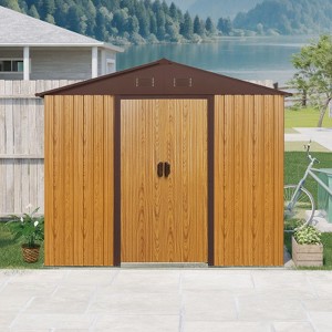 CAVINAS Outdoor Storage Shed Weatherproof Garden Shed with Sliding Door and Apex Roof - 1 of 4