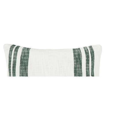 Morgan Striped Cotton Rectangular Throw Pillow with Tassels