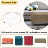 Unique Bargains Square Jacquard Ottoman Slipcover with Elastic Bottom for Furniture Protector - 2 of 4