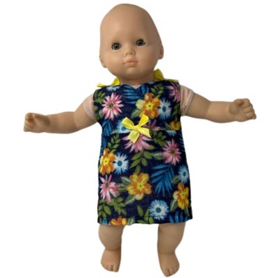 Doll Clothes Superstore Blue Flower Dress Fits 15-16 Inch Baby Dolls
