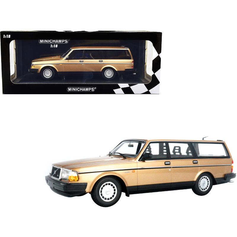 1986 Volvo 240 GL Break Gold Metallic Limited Edition to 402 pieces Worldwide 1/18 Diecast Model Car by Minichamps, 1 of 4