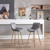 SKRAN 26 Inch Velvet Upholstered Counter Height Barstool, With Back  And Metal Frame, Modern Design for Kitchen, Home Bar, Dining Room - 2 of 4