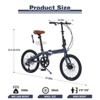 Aukfa 20"Adult Folding Bike - Lightweight Aluminum Frame, 7-Speed and Dual Disc Brakes, Compact Urban Commuter Bike, Unisex - 3 of 4