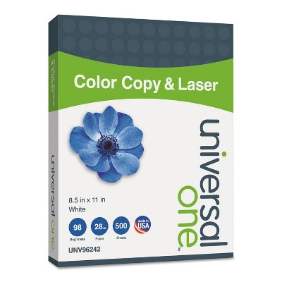 Universal Copier/Laser Paper 98 Brightness 28lb 8-1/2 x 11 White 500 Sheets/Ream 96242