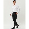 Lars Amadeus Men's Slim Fit Business Flat Front Plaid Dress Pants Checked Trousers - 4 of 4