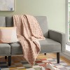 50''x60'' Oversized Puffy Triple Knit Throw Blanket Pink - Room Essentials™ - 2 of 4