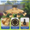 Infurnic Hose Nozzles and Wands Water Hose Splitter Durable 4 Way Heavy Duty Brass Hose Adapter, Ideal for Outdoor Faucet and Hose Bib Applications - 4 of 4