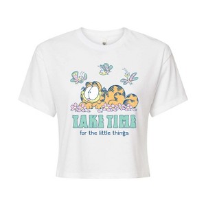 Women's - Garfield - Take Time Little Things Cropped Graphic T-Shirt - 1 of 4