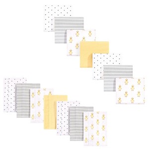 Hudson Baby Unisex Baby Cotton Flannel Burp Cloths and Receiving Blankets, 14-Piece, Duck, One Size - 1 of 2
