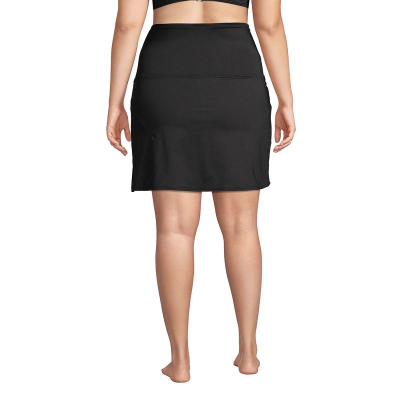Lands' End Women's Tummy Control Ultra High Waisted Modest Swim Skirt Swim Bottoms, 2 of 6