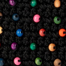 black multi beads