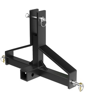 3 Point 2" Trailer Hitch Receiver Heavy-Duty for Category 1 Tractors Compatible with Kubota, BX, LM25H, WLM Tractor, NorTrac, Yanmar, Kioti, Cat - 1 of 4