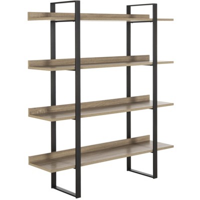 Belgium-Inspired Oak & Black Iron 4-Tier Etagere