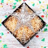 Aoibox Silver Metal Christmas Tree Topper 6 inch Glitter Wire Star Hollow Design Spiral Base 1 Piece for Holiday Tree Decoration - 4 of 4