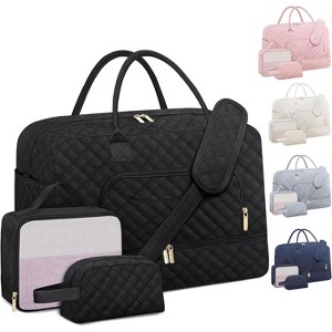 Weekender Bag for Women, Duffle with Shoe Compartment, Wet Toiletry Pocket, Hospital Travel Bag - 1 of 4