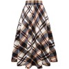 Women's Plaid Wool Skirt - Elastic Waist A-Line Pleated Tartan Long Skirt - 2 of 4