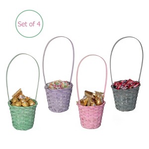 Wickerwise Set of 4 Decorative Baskets in Assorted Colors - Perfect for Easter, Trick or Treat, Flower Girl, Parties, and More - 1 of 4