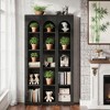 Yinvani 39.37" W x 11.81" D x 70.87" H Bookshelf, 5 Tier Corner Bookcase, Space Saving - 4 of 4