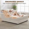 60" Oversized Plush Chaise Lounge w/ Pillows & Armrests - Convertible Sleeper Sofa Bed for LR/Bedroom, Modern Upholstered Reading Chair - 4 of 4