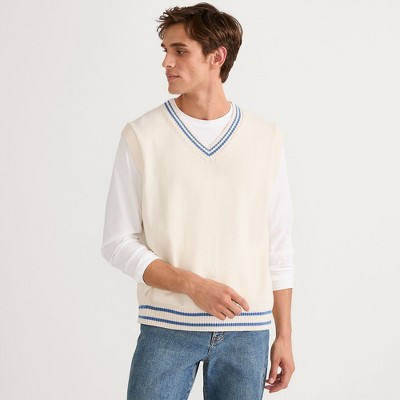 Lands' End Men's Cotton Drifter Sweater Vest