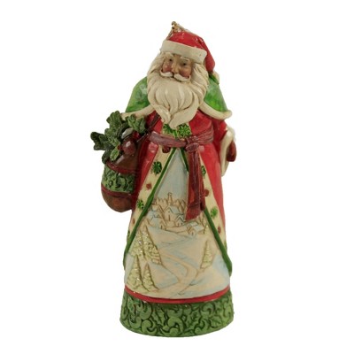 Jim Shore 4.5" Santa With Winter Scene Heartwood Creek  -  Tree Ornaments