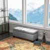 CAVINAS 46" Storage Bench Steel Frame Button Tufted Ottoman Bench for Bedroom and Entryway - 3 of 4