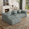 103" Chenille Upholstered L-Shaped Modular Sectional Sofa with 3 Pillows, Free Combination Sofa for Living Room, Apartment, and Bedroom - 3 of 4