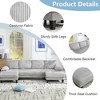 QingMoon 114" U-Shaped Sectional Sofa, Deep Seat Sleeper Couch, 4-Seat Velvet Upholstery Sofa, with Double Chaise for Apartment, Living Room - 2 of 4