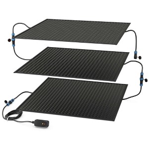 Costway 1/2/3 PCS 30" x 30" Heated Snow Melting Mat with 3 in/h Speed Non-Slip Rubber Walkway - 1 of 4
