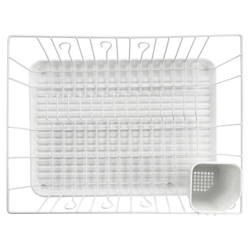 MegaChef 17.5 Inch Single Level Dish Rack with 14 Plate Positioners and a Detachable Utensil Holder, 5 of 7