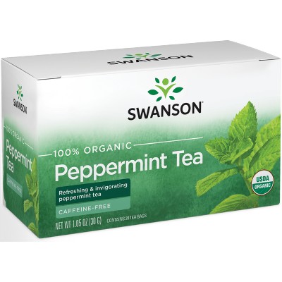 Swanson 100% Organic Peppermint Tea 20 Bags