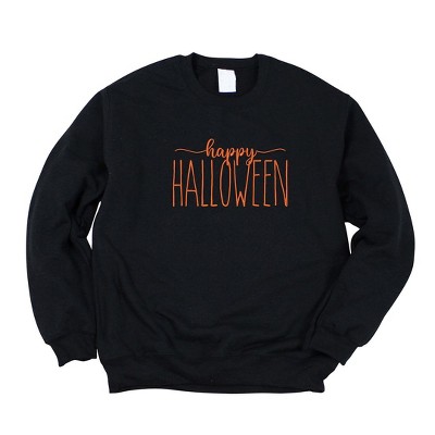 Simply Sage Market Women's Graphic Sweatshirt Embroidered Happy Halloween