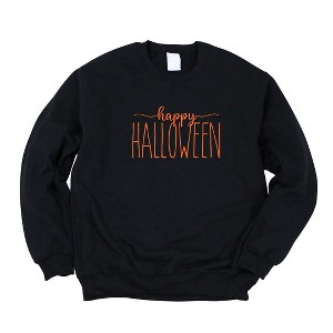 Simply Sage Market Women's Graphic Sweatshirt Embroidered Happy Halloween - 1 of 4
