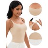 INSPIRE CHIC Women's Square Neck Cami Vest Shelf Bra Adjustable Spaghetti Strap Tank Camisoles - 3 of 4