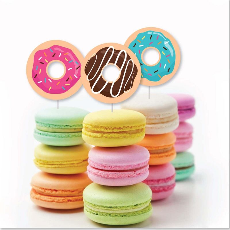 Big Dot of Happiness Donut Worry, Let's Party - DIY Shaped Doughnut Party Cut-Outs - 24 Count, 3 of 6
