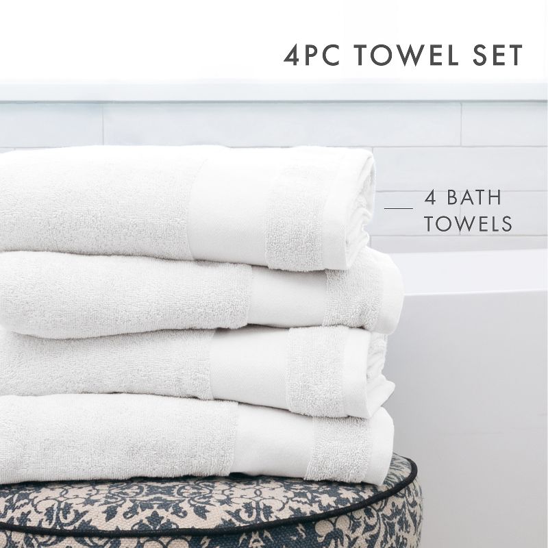 Set Of 4 Bath Towels, 100% Super Plush Premium Cotton - Becky Cameron, 3 of 17