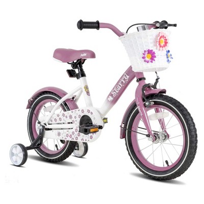 JOYSTAR Starry Kids Bike, Girls Bicycle for Ages 4-7, 41 to 53 Inches Tall, with Training Wheels and Coaster Brakes, 16 Inch, Lavender