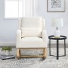 CAVINAS 27.5" Rocking Accent Chair with High Backrest and Side Pockets, Upholstered Nursery Glider for Living Room or Bedroom - 2 of 4