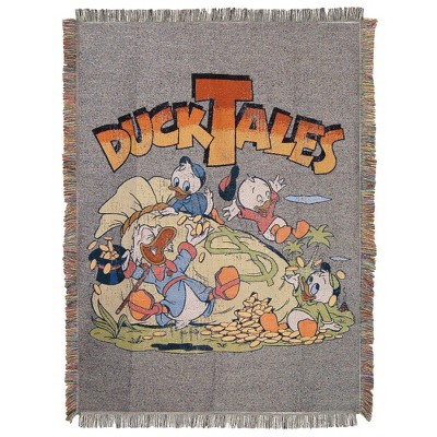 Disney's DuckTales, "Money Bags" Woven Tapestry Throw Blanket, 48" x 60", Multi Color
