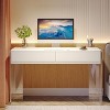 Tribesigns Computer Desk with 2 Drawers, Home Office Desk with Acrylic Legs - 2 of 4