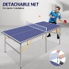 Zevemomo Portable Table Tennis Table,Foldable Ping Pong Game Set for Indoor/Outdoor,Ping Pong Table Top with Net,2 Paddles and 3 Balls, Playback Mode - 2 of 4