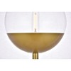 Elegant Lighting Eclipse 1 Light Brass Floor Lamp With Clear Glass - 4 of 4