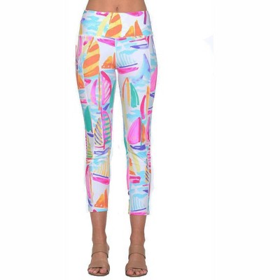 Women's Cecila Sailboat Print Leggings - Aryeh